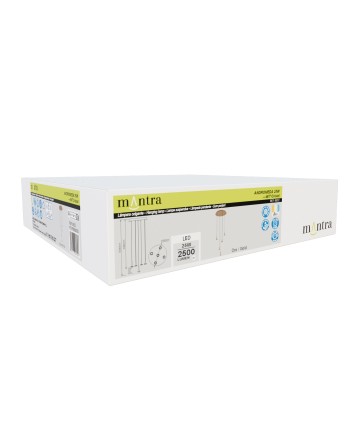ANDRÓMEDA * Colgante 5xLED 5W 3000K W/T Cristal